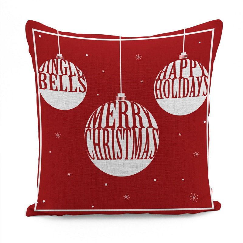 Adda Merry Christmas Square Throw Pillow Cover