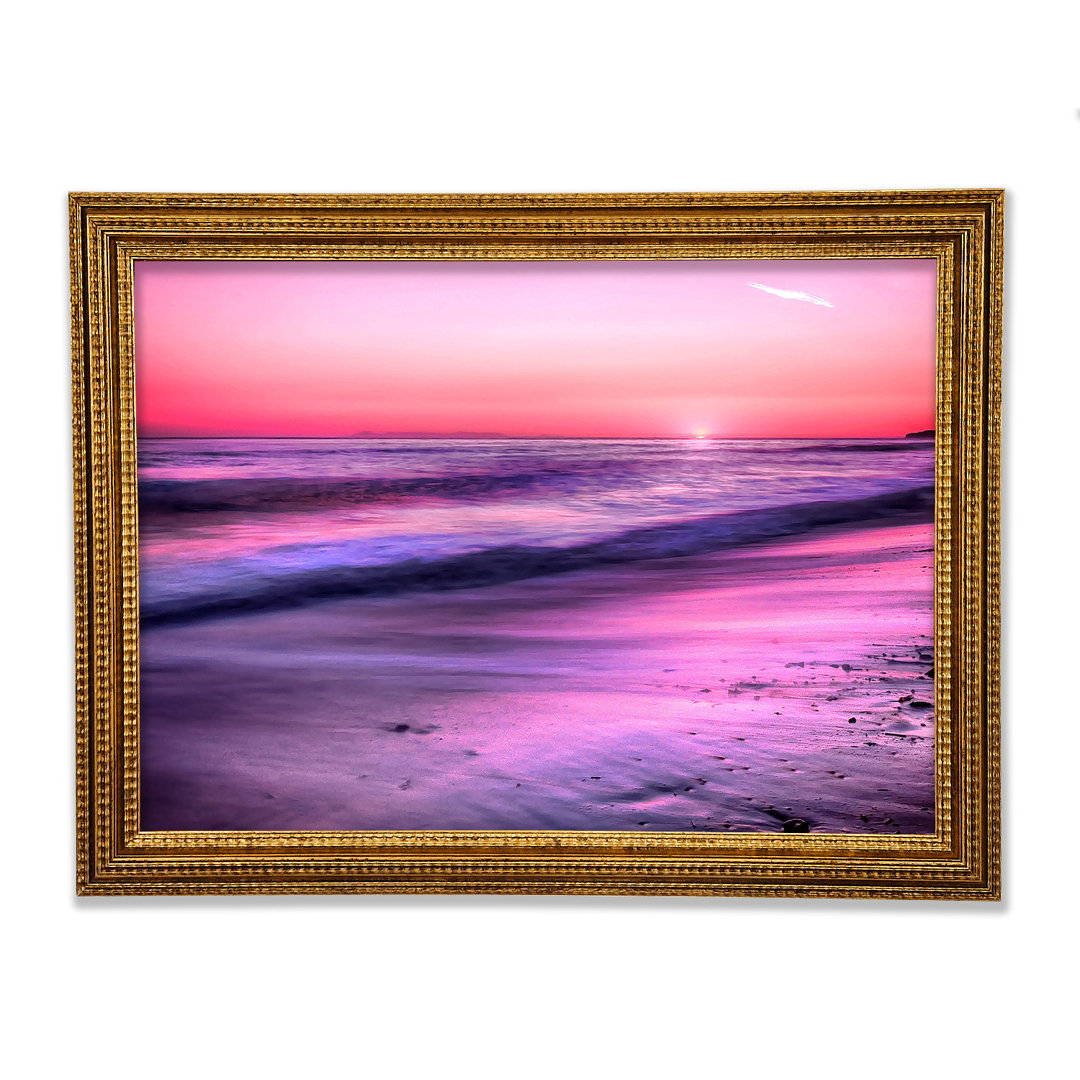 Gerahmtes Wandbild Sunset Dana Point San Clemente California