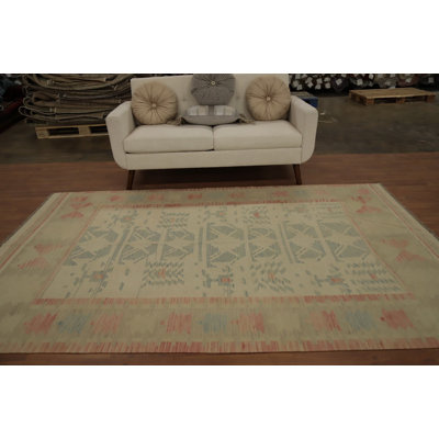 Vegetable Dye Kilim Flat Weave Area Rug 6x9