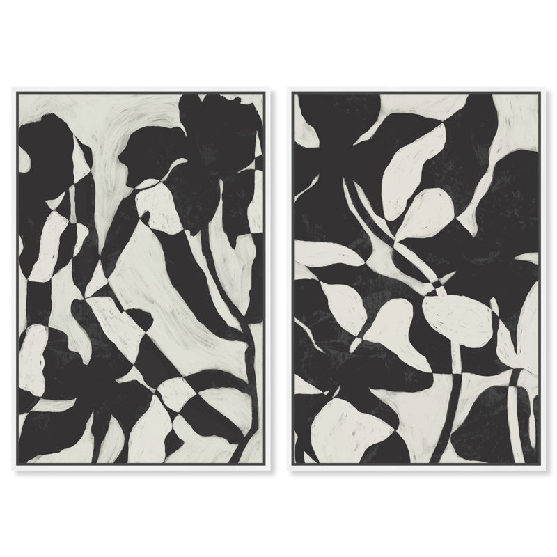 Contrast Nature Set Set by Oliver Gal, 50"H x 34"W, White Floater Frame