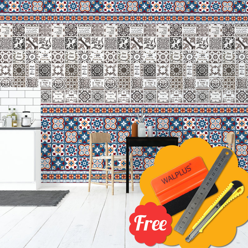 20cm W x 20cm L PVC Peel and Stick Mosaic Tile