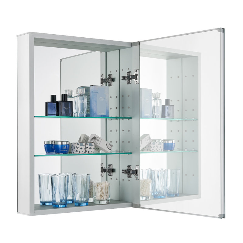 20'' x 28'' Frameless Aluminum Medicine Cabinet with Mirror