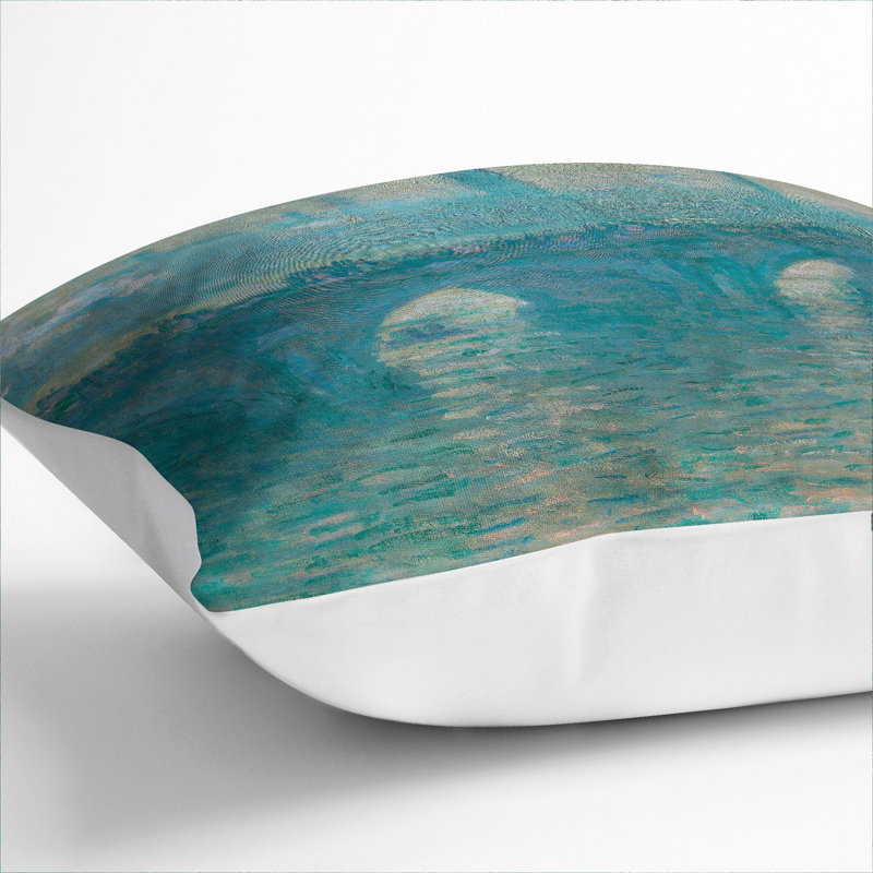 Waterloo Bridge in London Vol.4 Scatter Cushion, 55cm H x 55cm W x 20cm D, White