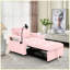 Canapé-lit convertible avec rangement rose