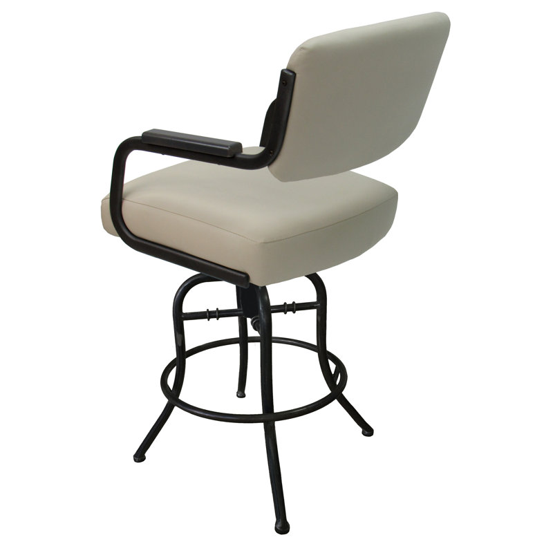 Tabouret de bar et de comptoir Adina, Noir, noir, noir, noir, Tabouret de comptoir (siège d'une hauteur de 26 p