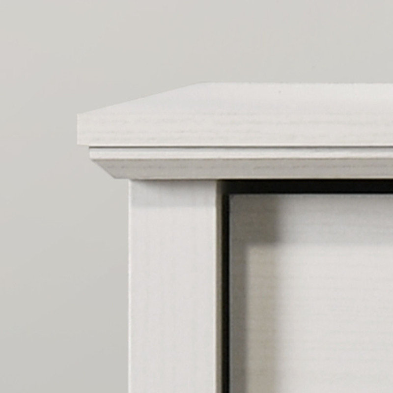 Commode blanche à 4 tiroirs avec poignées noires L 32 po Lippert, Blanc