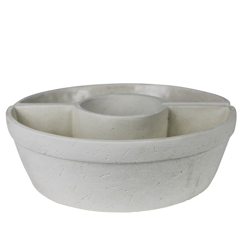 Pot à fleurs Tresco, blanc ciment
