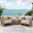 Ciclali Outdoor 3 Piece Seating Group With Cushions
