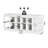 12-Cube Storage Bookcase, Low Cube Organizer Shelf, 52.36"W x 13.78"D x 21.26"H, White