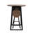 Domenique Accent Tables Metal Fir Wood Iron Space-Saving Folding Stools 30x30x41 Inches Brown Finish Home Office Bedroom Living Room Set of 3