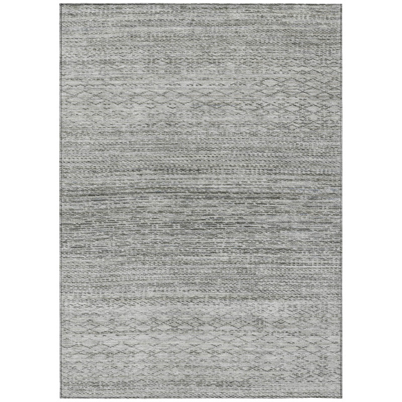 Machine Washable Indoor/Outdoor Kirksville ACN2150 Striped Rug, Rectangle 10' x 14'
