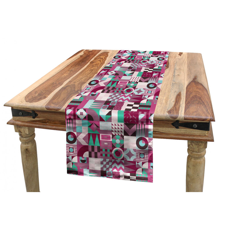 Mid-Century Table Runner, 72" x 16", Purple
