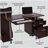 Stylish Computer Desk with Storage, Chocolate