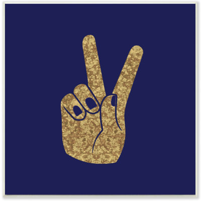 «Peace Hand Gold», reproduction d'impression