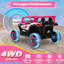 Voiture électrique Joyracer 4x4 24 volts, 2 places, avec télécommande, Bluetooth, suspension à ressorts et éclairage LED.-135407784