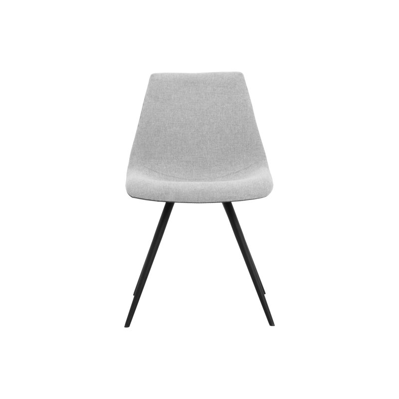 Chaise de salle à manger Lipa, Gris chiné Belfast / romarin, Noir