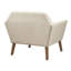 Méridienne bouton Mid-Century, accoudoirs très confortables, pieds en bois de pacane massif, revêtement beige, accoudoir l 37 po x P 29,5 po-76519864