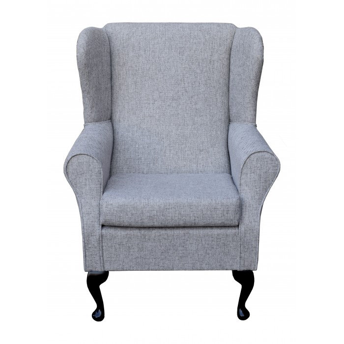 74cm Wide Tufted Wingback Chair, Grey