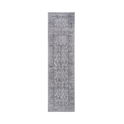 Tapis de couloir ivoire / gris / oriental Collection 2X8