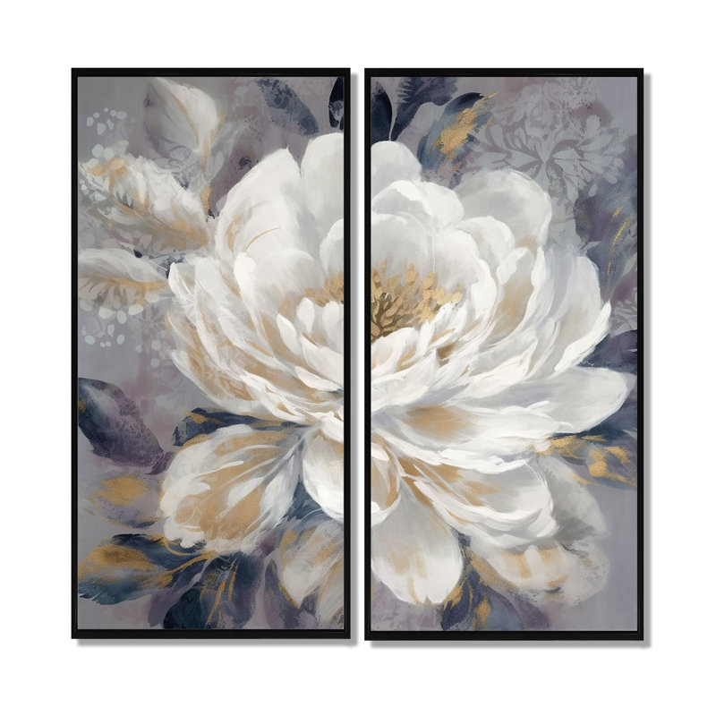 Petit - impressions sur toile modernes, 32" H x 32" W, Black, Impression encadrée flottante
