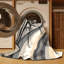Machine Washable Orionna Sleek & Chic Modern Arc Rug in Beige – Black Binding-1415504673