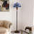 Vintage Tiffany Style Stained Glass Floor Lamp With 3 Warm Light , E26 Base