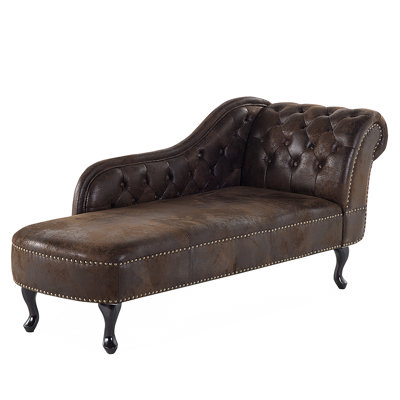 Brennon Faux Leather Chaise Lounge
