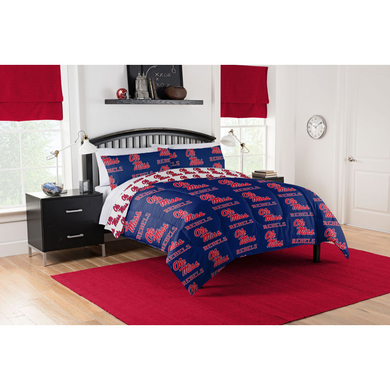 NCAA Rotary Bed In A Bag Set, Twin XL Comforter + 3 Additional Pieces