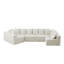 Canapé modulaire à assise profonde en L de 151,6 pouces avec fauteuil inclinable et 11 coussins, sans assemblage requis.-1261333526