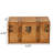  Farmhouse Antique-style Wood Treasure Chest With Leather Straps & Front Latch Decorative Storage Trunk For Trinkets Jewelry Or Letters Rustic Accent For Home Or Office Decor, Small