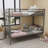 Twin Over Twin Metal Bunk Bed,Metal Structure Bedframe With Ladders & Guardrail,Convertible 2 Beds,No Spring Box Required-952294425