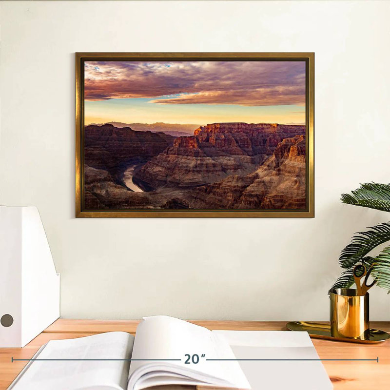 Grand Canyon Rock Forms, Floating Frame Gold, 13" X 9"