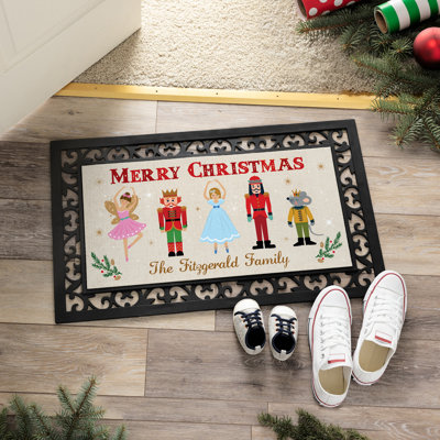 Dannicka Non-Slip Christmas Outdoor Doormat