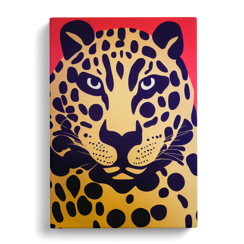 Leopard Contemporary - Wrapped Canvas, 60cm H x 40cm W x 3cm D