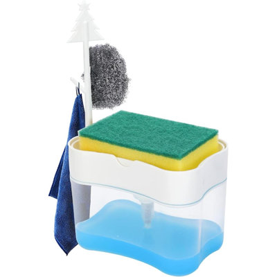 Distributeur de savon à vaisselle de qualité supérieure - 13 oz (éponge incluse)