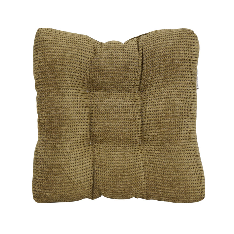 Coussin de chaise carrée 19 pouces, Pois bruns