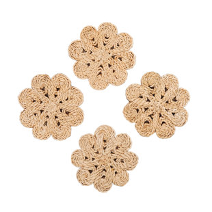 Jute 4 Piece Coaster Set