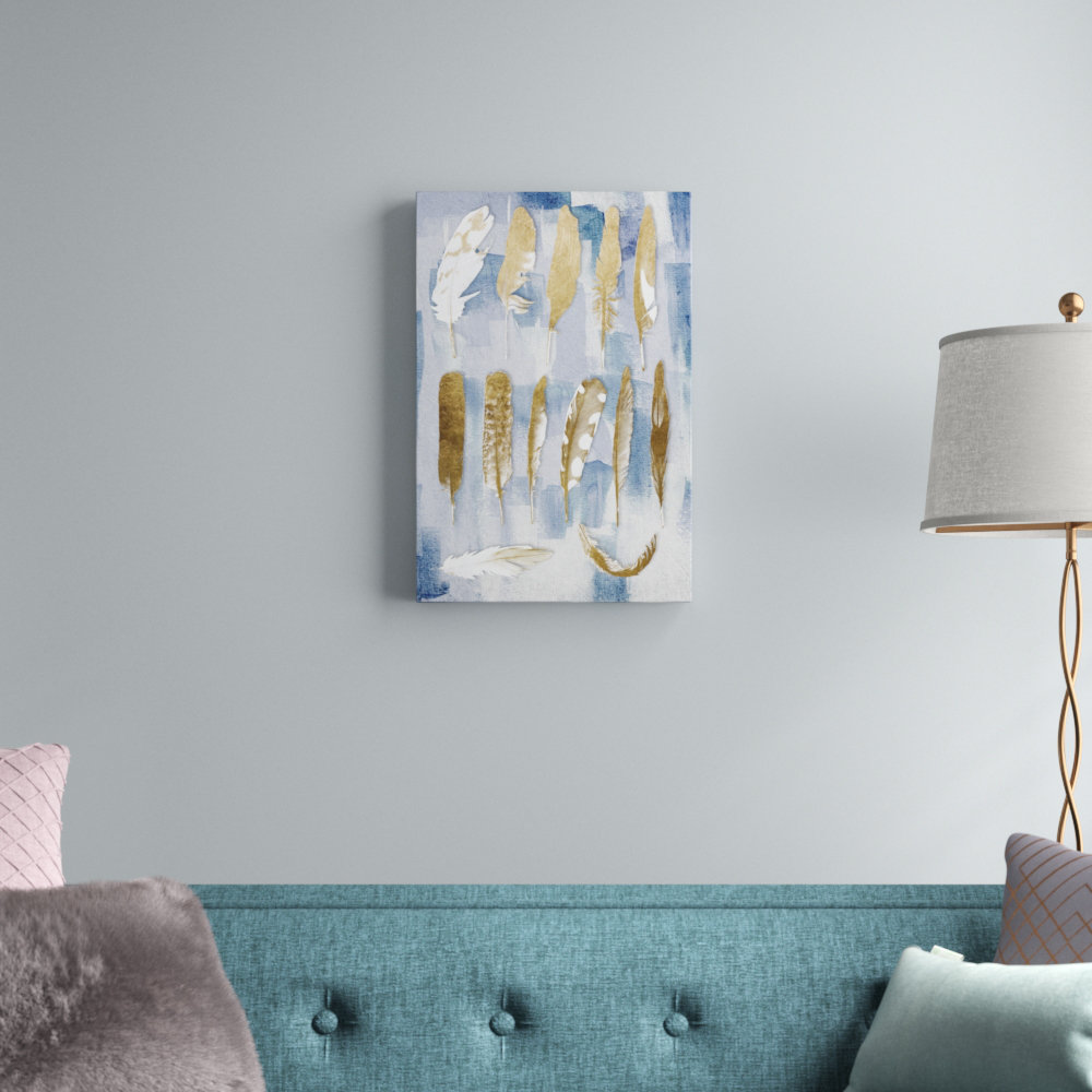 Feathers - Wrapped Canvas Painting Print