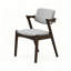 Set of 2 Mid Century Dining Arm Chairs with Solid Wood Frame and Open Back Design