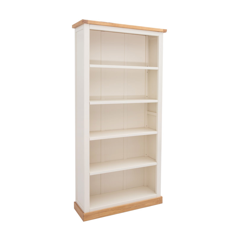 Arley 90 cm W Standard Bookcase, 180cm H x 90cm W x 30cm D, Waxed