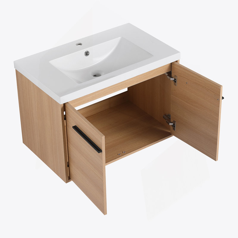 Meuble-lavabo de 30 po avec lavabo à poser en résine, 30"