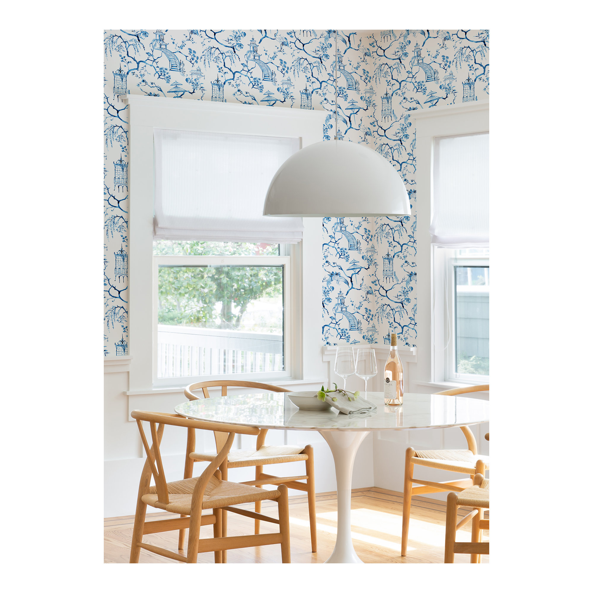 Breene NON-PASTED,UNPASTED Floral Wallpaper, Blue