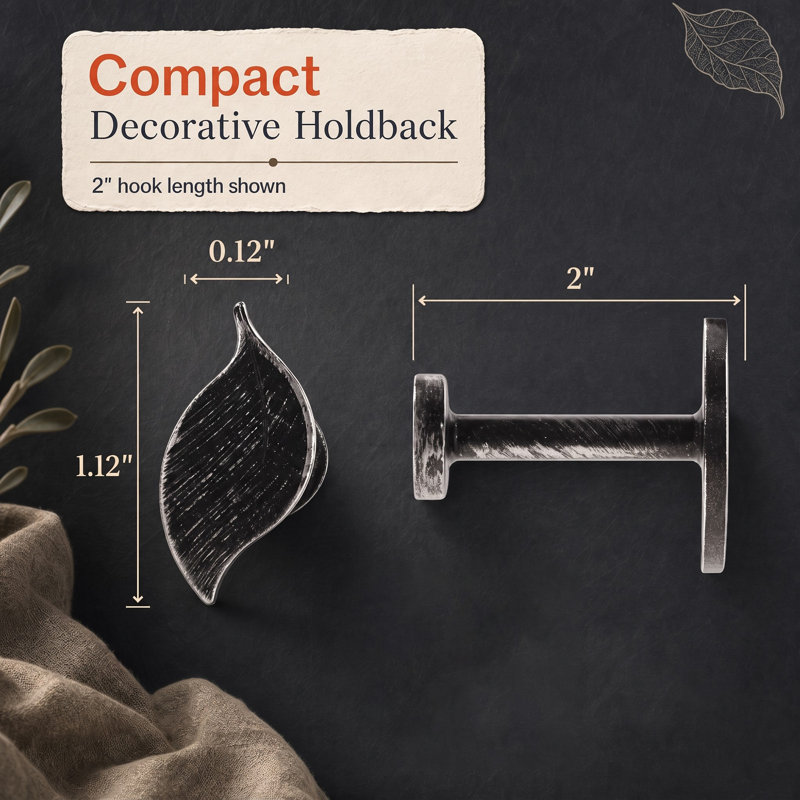 Curtain Holdback, Black/Silver