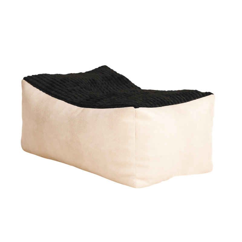 Refillable Classic Bean Bag, Black / Ivory