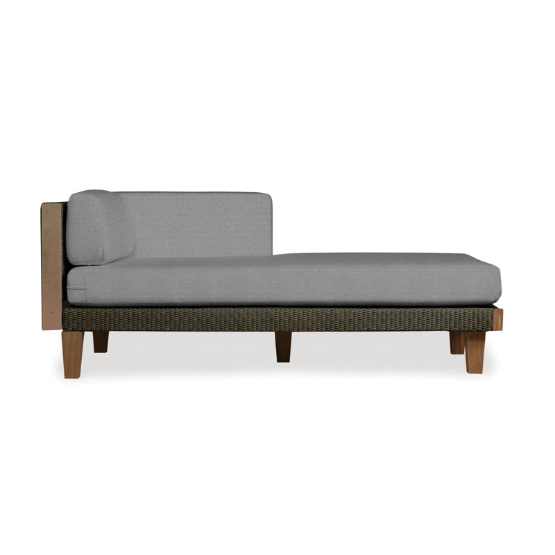 Catalina Outdoor Teak Chaise Lounge, Mink, Fife Aruba
