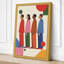 Four Figures in Geometry Mid-Century - Wrapped Canvas-614207267-614207268
