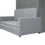 Lit double en gris, lit multifonctionnel, espace de couchage confortable, cachette facile à utiliser