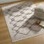 Tapis à motif géométrique marocain beige Thambiah-807053202