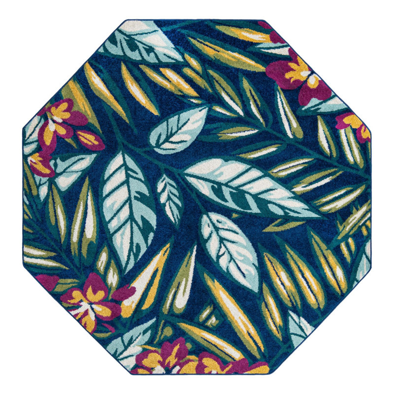 Bloom Floral Indoor Rug, Octagon 7' x 7'