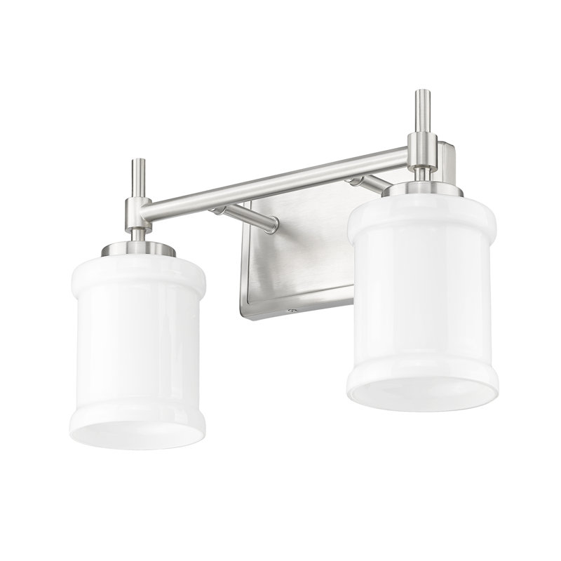 Zowie 2 Light Vanity, Brushed Nickel